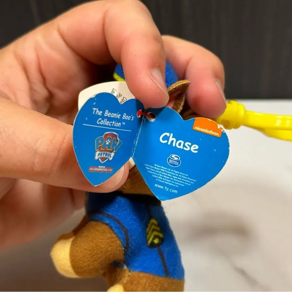 Paw Patrol Ty Beanie Boos Chase Plush Bag Clip